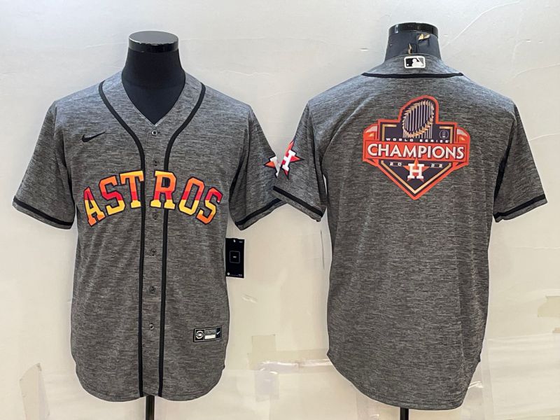 Men Houston Astros Blank hemp ash Rainbow Game Nike 2022 MLB Jersey->houston astros->MLB Jersey